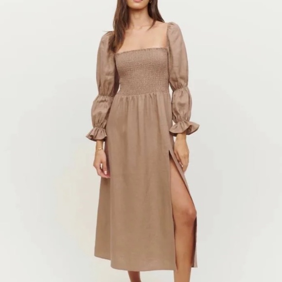 REFORMATION HYAND LINEN DRESS XS - Picture 3 of 7